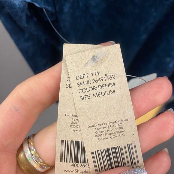 David's Bridal Sz. 10 Navy Strapless Dress - Picture 4 of 4